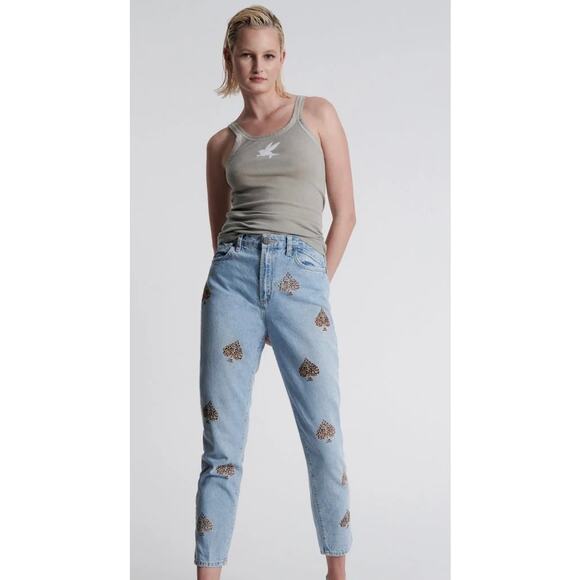 ONE TEASPOON-NWT-Legend High Waist Straight Leg Denim Jeans Best Blue 27X29 $180 - Picture 1 of 6